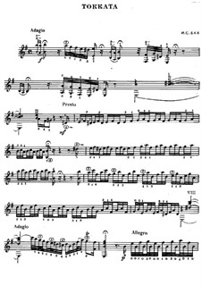 Tokkata in G-Dur für Gitarre: Tokkata in G-Dur für Gitarre by Johann Sebastian Bach