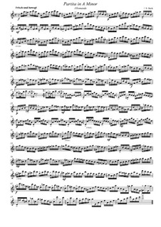 Partita für Flöte in a-Moll, BWV 1013: Allemande by Johann Sebastian Bach