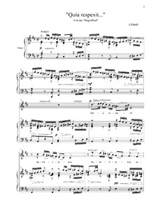 Magnificat in D-Dur, BWV 243: Quia respexit by Johann Sebastian Bach