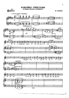 Gorislava's Cavatina: Für Stimme und Klavier by Michail Glinka
