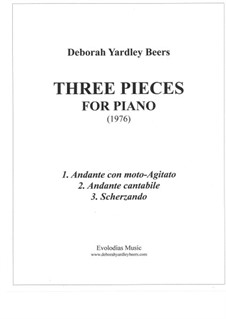 Three Pieces for Piano (1976): Drei Stücke für Klavier (1976) by Deborah Yardley Beers