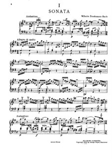 Sonate für Klavier in G-Dur, BR A 14, F 7: Für einen Interpreten by Wilhelm Friedemann Bach