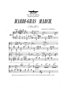 Mardi-Gras March for Piano: Mardi-Gras March for Piano by F. Hardway