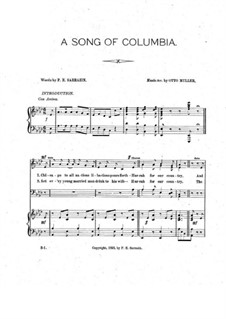 A Song of Columbia: A Song of Columbia by Otto Müller