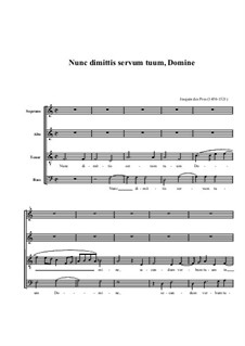 Nunc dimittis servum tuum, Domine: Nunc dimittis servum tuum, Domine by Josquin des Prez