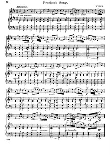 Preciosa, J.279 Op.78: Akt II Nr.6 Einsam bin ich, nicht allein, für Mandoline und Klavier by Carl Maria von Weber