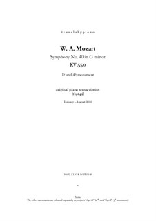 Fragmente: Teile I, IV, für Klavier, tbpt41 by Wolfgang Amadeus Mozart