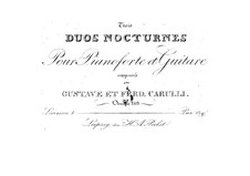 Drei Nocturnes für Gitarre und Klavier, Op.189: Duett Nr.1 by Ferdinando Carulli