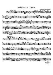Suite für Cello Nr.3 in C-Dur, BWV 1009: Bourrée I, II by Johann Sebastian Bach