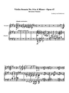 Sonate für Violine und Klavier Nr.9 'Kreutzer', Op.47: Teil I by Ludwig van Beethoven