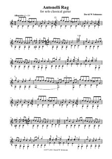 Antonelli Rag: Für Gitarre by David W Solomons