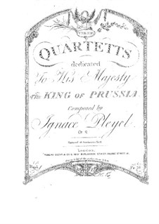 Streichquartette, Op.9: Quartette Nr.1-3 by Ignaz Pleyel