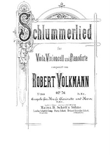 Schlummerlied für Klaviertrio, Op.76: Schlummerlied für Klaviertrio by Robert Volkmann