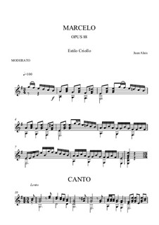 Marcelo, Op.88: Für Gitarre (Noten von hohem Qualität) by Juan Alais