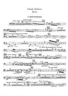 Jeux (Games), L.126: Sarrusophon part by Claude Debussy