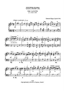 Drei Charakterstücke, Op.10: No.3 Contrasts, for piano by Edward Elgar