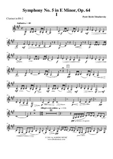 Teil I: Klarinette in B 2 (transponierte Stimme) by Pjotr Tschaikowski