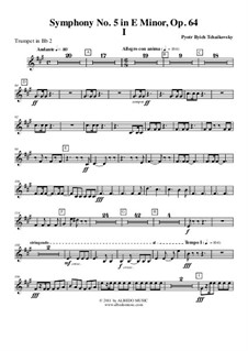 Teil I: Trompete in B 2 (transponierte Stimme) by Pjotr Tschaikowski