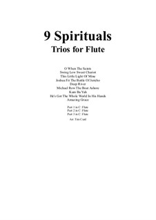 Nine Spirituals Duos or Trios: Für drei Flöten by Unknown (works before 1850)