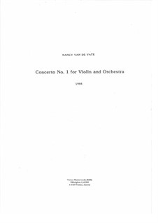 Concerto No.1 for Violin and Orchestra: Vollpartitur by Nancy Van de Vate