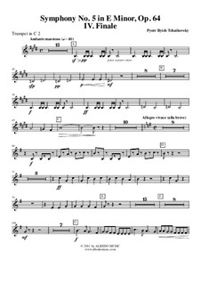 Teil IV: Trompete in C 2 (transponierte Stimme) by Pjotr Tschaikowski