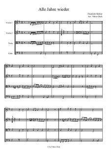 Alle Jahre wieder: For violin, alto and piano by Friedrich Silcher