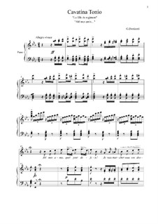 Die Regimentstochter: Ah! mes amis, for voice and piano by Gaetano Donizetti