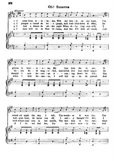 Oh! Susanna: Für Stimmen und Klavier by Stephen Foster