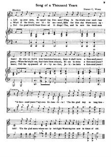 Song of a Thousand Years: Klavierauszug mit Singstimmen by Henry Clay Work