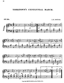 Yorktown's Centennial March, Op.135: Yorktown's Centennial March by John Philip Sousa