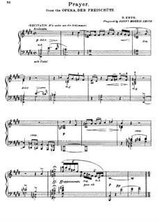 Akt II, Nr.8 Leise, leise, fromme Weise (Wie nahte mir der Schlummer): Für Klavier by Carl Maria von Weber