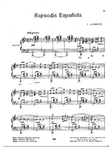 Spanische Rhapsodie, Op.70: Für Klavier by Isaac Albéniz