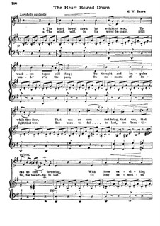 Die Zigeunerin: The Heart Bowed Down, for Voice and Piano by Michael William Balfe