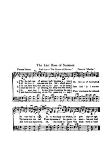 Martha, oder Der Markt zu Richmond: The Last Rose of Summer by Friedrich von Flotow