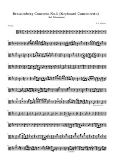 Brandenburgisches Konzert Nr.5 in D-Dur, BWV 1050: Teil III – Bratschenstimme by Johann Sebastian Bach