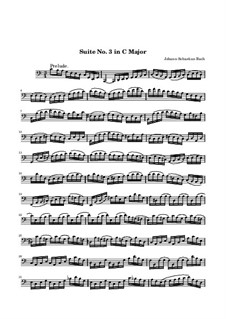 Suite für Cello Nr.3 in C-Dur, BWV 1009: Präludium by Johann Sebastian Bach