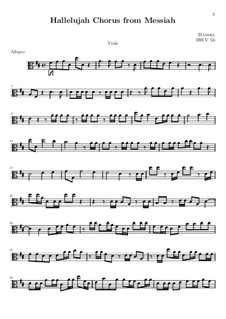 Nr.44 Halleluja: Bratschenstimme by Georg Friedrich Händel