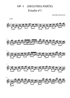 Übungen für Gitarre, Op.1: Teil II, Nr.1-3 by Mauro Giuliani