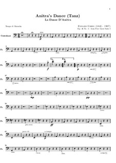 Suite Nr.1. Anitras Tanz, Op.46 No.3: Kontrabassstimme by Edvard Grieg