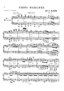 Drei Märsche für Klavier, vierhändig, Op.40: Drei Märsche für Klavier, vierhändig by Charles-Valentin Alkan