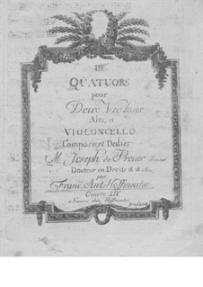 Drei Streichquartette, Op.14: Violinstimme I by Franz Anton Hoffmeister