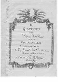 Drei Streichquartette, Op.14: Violinstimme II by Franz Anton Hoffmeister