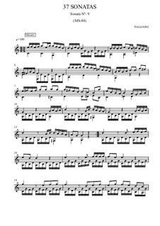 Siebenunddreissig Sonaten für Gitarre, MS 84: Sonate Nr.9 by Niccolò Paganini