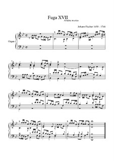 Ariadne Musica: Fugue No.17 in B Flat Major by Johann Caspar Ferdinand Fischer