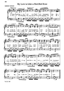My Love is Like a Red, Red Rose: Für Stimme und Klavier (C Major) by folklore