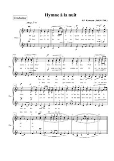 Hymne á la Nuit: Klavierauszug mit Singstimmen by Jean-Philippe Rameau