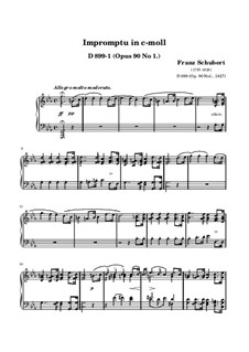 Vier Impromptus für Klavier, D.899 Op.90: Impromptu Nr.1 (Noten von hoher Qualität) by Franz Schubert