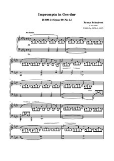 Vier Impromptus für Klavier, D.899 Op.90: Impromptu Nr.3 (Noten von hoher Qualität) by Franz Schubert