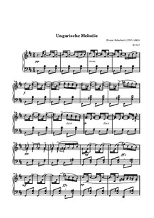 Ungarische Melodie, D.817: Für einen Interpreten by Franz Schubert