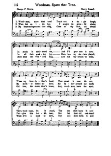 Woodman Spare That Tree: Woodman Spare That Tree by Henry Russell